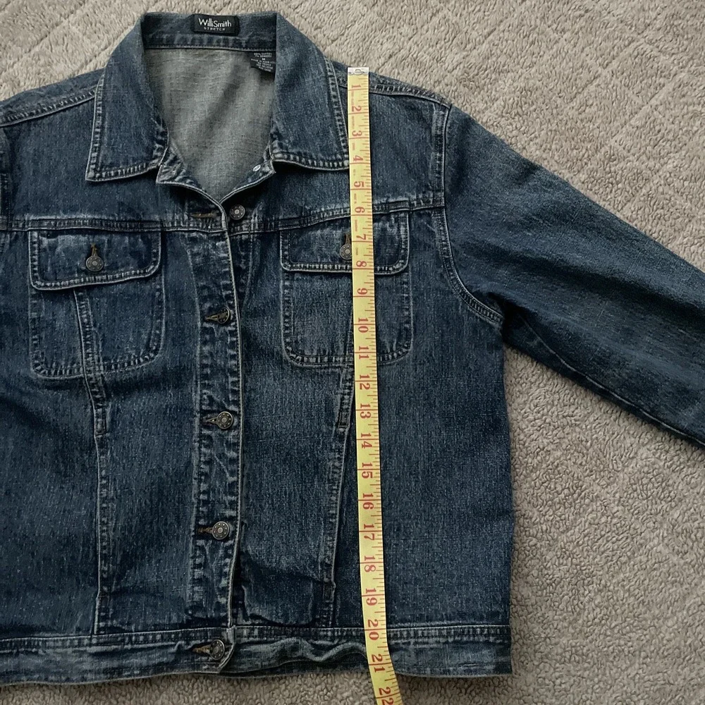 Willi Smith Wear Women's SZ Medium Demin Jacket Stretch Vintage 80's 90's‎ - Picture 8 of 11